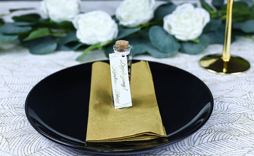 Personalizowane podziękowania dla gości - szklane buteleczki - 6 kpl.