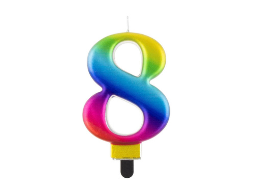 Świeczka cyferka galaxy - 8 - osiem