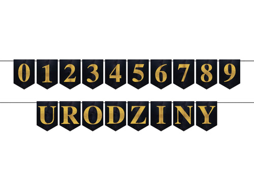 Duży baner flagi na urodziny z dowolną cyfrą - 25m