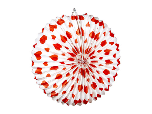 Lampion dekoracyjny w serca - 36 cm - 1 szt.