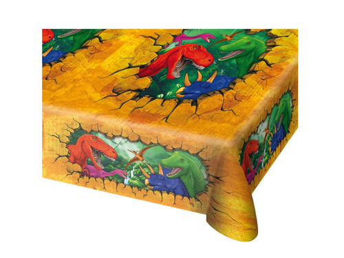 Obrus urodzinowy Dinozaury - 130 x 180 cm - 1 szt.