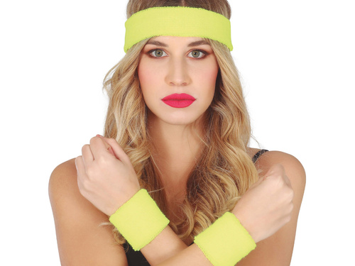 Opaski żółte Disco lata 80-te - 3 szt.