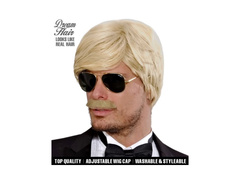 Blond peruka Playboy Dream Hair z wąsami