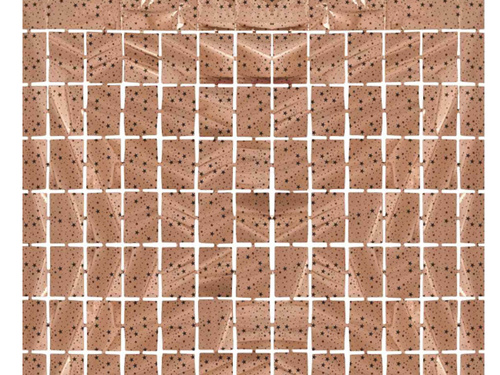 Kurtyna Kwadraty różowe złoto z gwiazdkami - 100 x 200 cm