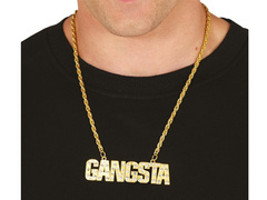 Złoty łańcuch Gangsta - 1 szt.