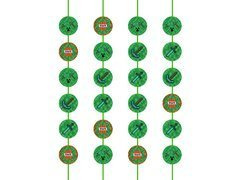 Dekoracja wisząca urodzinowa Piksele - 4 szt.