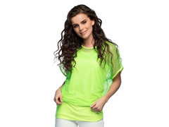 Koszulka kabaretka neonowa zielona dla kobiety
