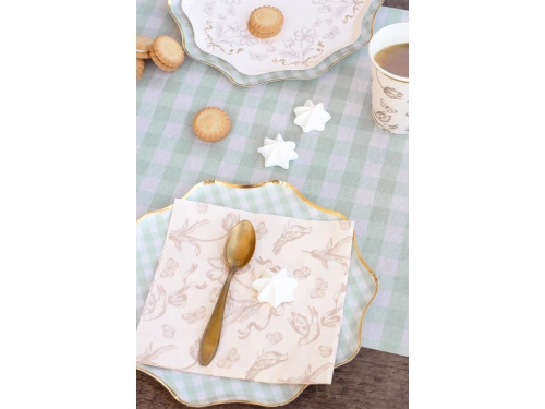 Talerzyki papierowe w Kratę - 23 cm - 6 szt.