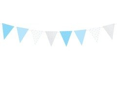 Baner flagi niebieski na roczek 1st birthday - 1,3 m