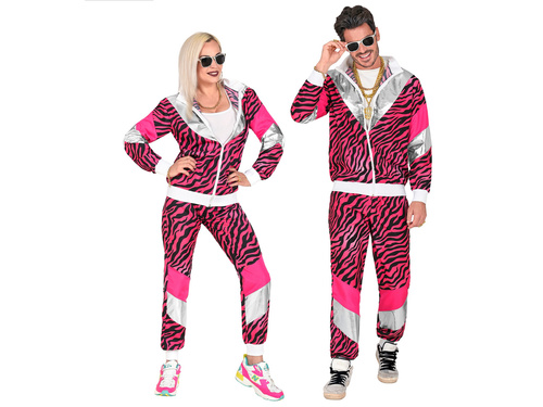 Kostium Disco Dres różowy w pręgi