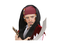 Peruka Pirata z Karaibów z bandaną i koralikami