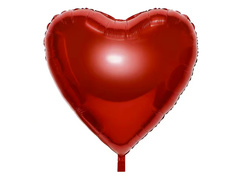 Balon foliowy serce czerwone - 62 cm - 1 szt.