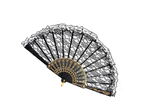 Wachlarz czarny - 43 x 24 x 2 cm - 1 szt.