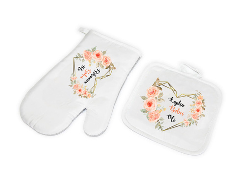 Zestaw kuchenny personalizowany Rękawica i Łapka na dzień babci