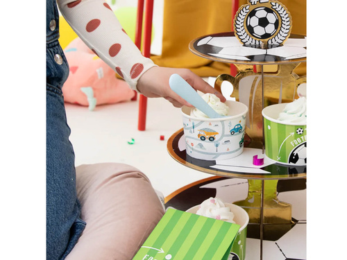 Kubeczki papierowe do lodów Auta - 150 ml - 6 szt.