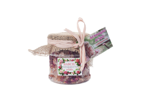 Himalajska sól do kąpieli z płatkami róż