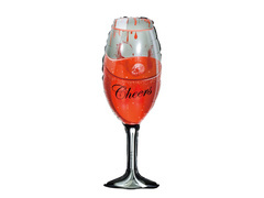 Balon foliowy Kieliszek Cheers na Halloween - 98 x 38 cm - 1 szt.