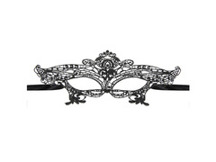 Maska Motyl koronkowa czarna - 1 szt.