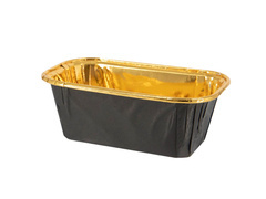 Foremki na mini placuszki czarno-złote - 11 x 4 cm - 10 szt.