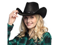 Kapelusz kowbojski czarny - 1 szt.