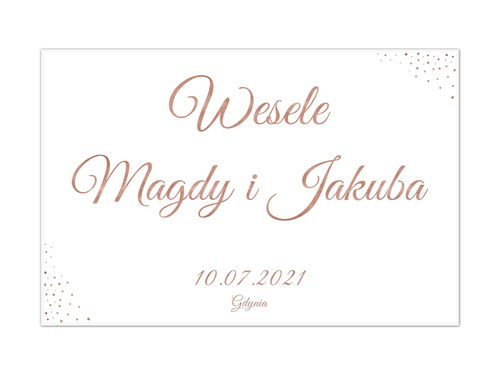 Plakat Weselny personalizowany - 90x60 cm