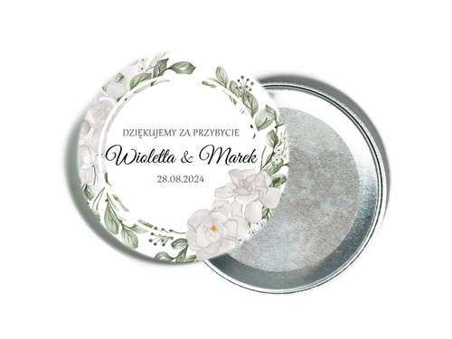 Personalizowane podziękowanie z magnesem na Wesele - 12 szt.