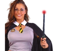 Różdżka czarodzieja czarna świecąca - 1 szt.