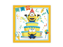 Serwetki urodzinowe Minionki - 33 cm - 20 szt.