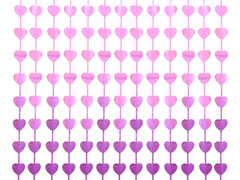 Kurtyna Serca matowa fioletowa - 100 x 200 cm