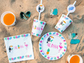 Talerzyki papierowe Aloha Party - 18 cm - 6 szt.