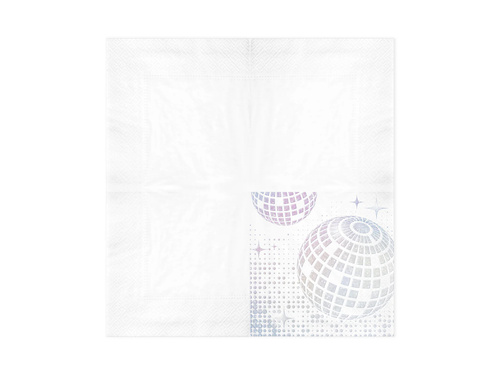 Serwetki Disco Silver - 33 cm - 10 szt.