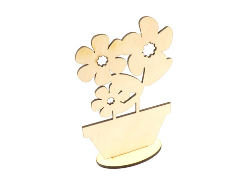 Dekoracja drewniana kwiatek 3d