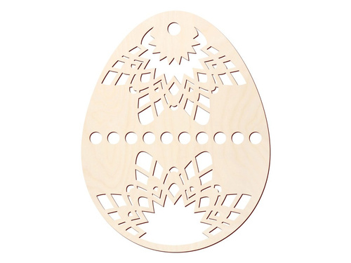 Zawieszka drewniana Jajko - 10 cm - 1 szt.