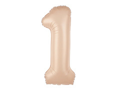 Balon foliowy karmelowa cyfra 1 - 100 cm - 1 szt.