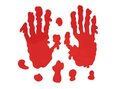 Naklejki żelowe Zakrwawione Dłonie - 1 komplet