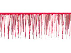 Zakrwawiony foliowy baner - 610 x 30,5 cm - 1 szt.