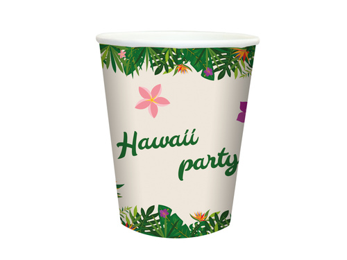 Kubeczki papierowe Hawaii Party - 250 ml - 6 szt.