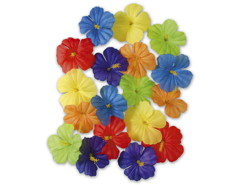 Płatki kwiatów Hibiskus - kolorowe - 18 szt.