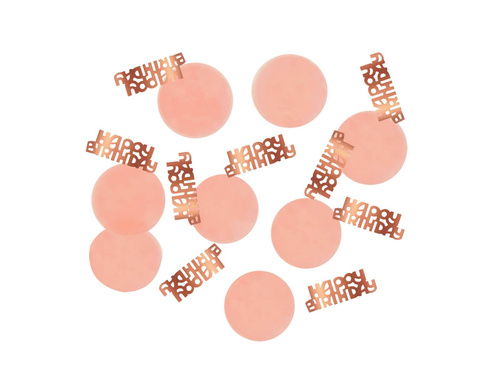 Konfetti urodzinowe Happy Birthday różowe złoto - 25 g