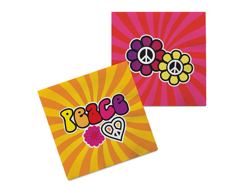 Serwetki papierowe Hippie - 33 cm - 20 szt.