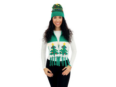 Komplet czapka + szalik Choinka - 2 szt.