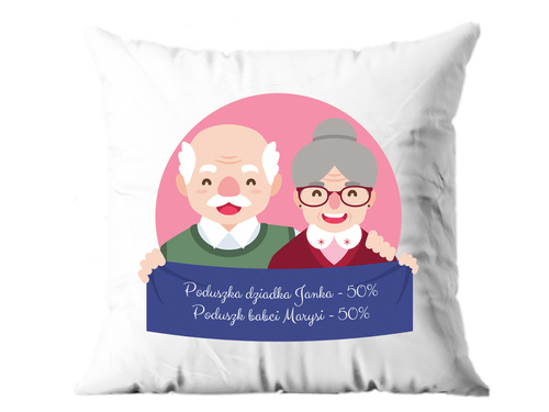 Poszewka personalizowana na dzień babci i dziadka - 1 szt.