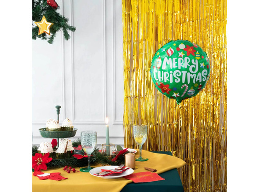 Balon foliowy Merry Christmas - 45 cm - 1 szt.