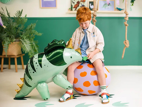 Balon foliowy 3D Triceratops zielony - 93 x 49 cm - 1 szt.
