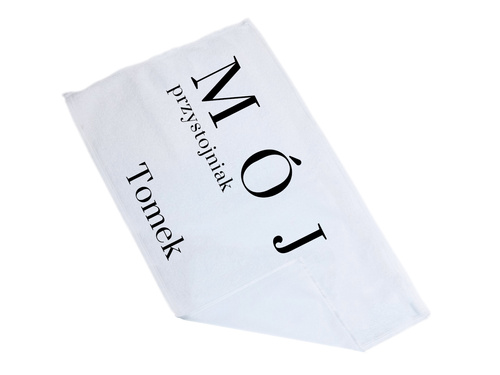 Ręcznik personalizowany Mój przystojniak na Walentynki - 30x50 cm