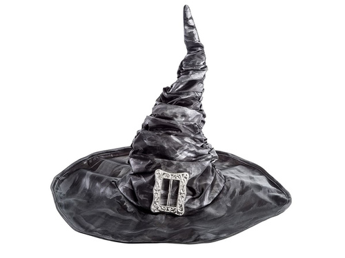 Kapelusz czarownicy szary na Halloween - 1 szt.