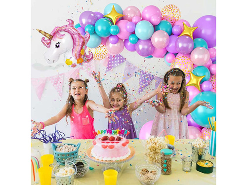 Zestaw balonów do girlandy balonowej wielokolorowy - 93 szt.