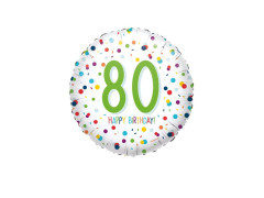 Balon foliowy konfetti - 80tka - 43 cm - 1 szt.