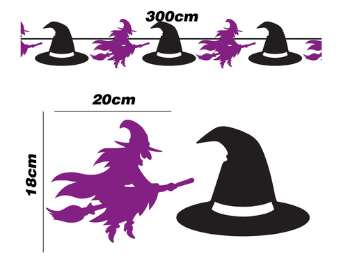 Girlanda Wiedźma - 300 cm - 1 szt.