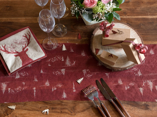 Dekoracja bieżnik na stół Król lasu - 26 cm x 3 m - 1 szt.